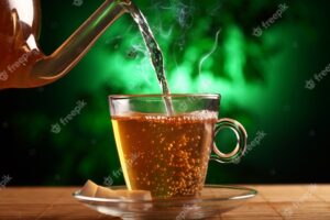 hot-green-tea-glass-teapot-cup